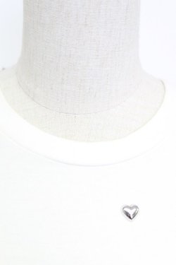 画像7: Ank Rouge / ハート&リボンビジュー半袖カットソー  白ＸシルバーＸサックス T-26-03-15-001-CA-TO-SA-ZT