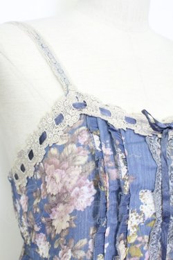 画像3: axes femme / 花柄ティアードチュニック M ブルー T-26-03-15-017-AX-TO-SA-ZT