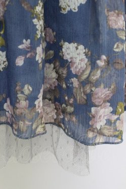 画像4: axes femme / 花柄ティアードチュニック M ブルー T-26-03-15-017-AX-TO-SA-ZT