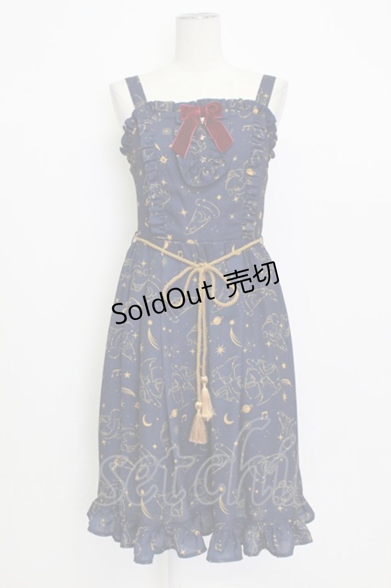 画像1: axes femme kawaii / 【Disney】ファンタジア/ワンピース M ネイビー T-26-03-15-019-AX-OP-SA-ZT (1)