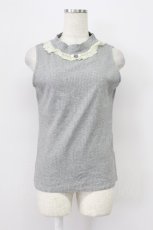 画像1: axes femme / ボトルネックリブタンク  グレー T-26-03-16-017-AX-TO-IG-ZT647 (1)