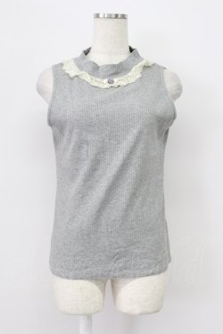 画像1: axes femme / ボトルネックリブタンク  グレー T-26-03-16-017-AX-TO-IG-ZT