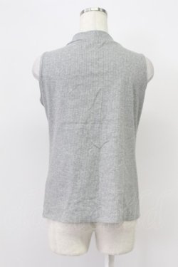 画像2: axes femme / ボトルネックリブタンク  グレー T-26-03-16-017-AX-TO-IG-ZT