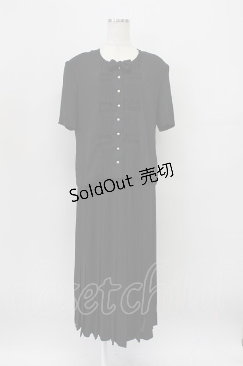 画像1: KANEKO ISAO / プリーツセットアップ  クロ T-26-03-16-019-EL-OP-OW-ZT647 (1)