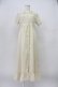 画像1: EATME / 薔薇ボタン半袖シフォンロングワンピース S アイボリー T-26-03-16-021-LO-OP-SA-ZT (1)