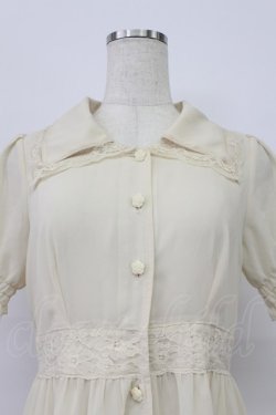 画像6: EATME / 薔薇ボタン半袖シフォンロングワンピース S アイボリー T-26-03-16-021-LO-OP-SA-ZT