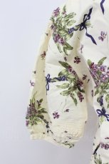 画像4: KANEKO ISAO / すみれブーケ柄ワンピース  アイボリー T-26-03-16-022-EL-OP-OW-ZT (4)