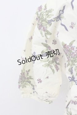 画像4: KANEKO ISAO / すみれブーケ柄ワンピース  アイボリー T-26-03-16-022-EL-OP-OW-ZT