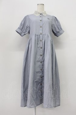 画像1: m petit by misako / ストライプワンピース S サックス T-26-03-16-023-LO-OP-SA-ZT