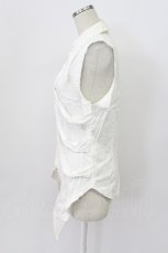 画像3: BPN FOR MEN / 肋骨風ノースリーブガーゼシャツ M ホワイト T-26-03-16-003-GO-BL-SA-ZT (3)