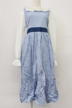 画像1: marcHenTica / プティリリー・ミルフィーユワンピース  青Ｘ白 T-26-03-16-024-LO-OP-SA-ZT