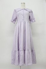 画像1: m petit by misako / TT*Mギンガムチェック半袖ワンピース S ラベンダー T-26-03-16-025-LO-OP-SA-ZT648 (1)