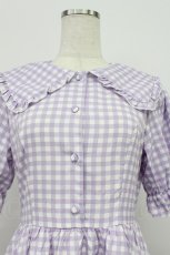 画像7: m petit by misako / TT*Mギンガムチェック半袖ワンピース S ラベンダー T-26-03-16-025-LO-OP-SA-ZT648 (7)