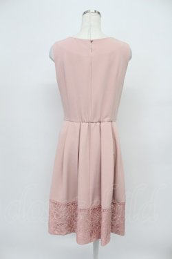 画像2: axes femme / パールラインノースリーブワンピース  ピンクＸ白 T-26-03-16-026-AX-OP-SA-ZT