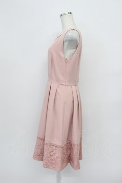 画像4: axes femme / パールラインノースリーブワンピース  ピンクＸ白 T-26-03-16-026-AX-OP-SA-ZT