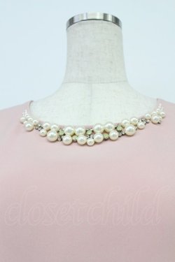 画像7: axes femme / パールラインノースリーブワンピース  ピンクＸ白 T-26-03-16-026-AX-OP-SA-ZT