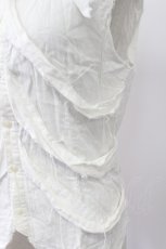 画像6: BPN FOR MEN / 肋骨風ノースリーブガーゼシャツ M ホワイト T-26-03-16-003-GO-BL-SA-ZT (6)