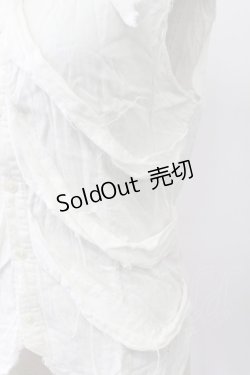 画像6: BPN FOR MEN / 肋骨風ノースリーブガーゼシャツ M ホワイト T-26-03-16-003-GO-BL-SA-ZT