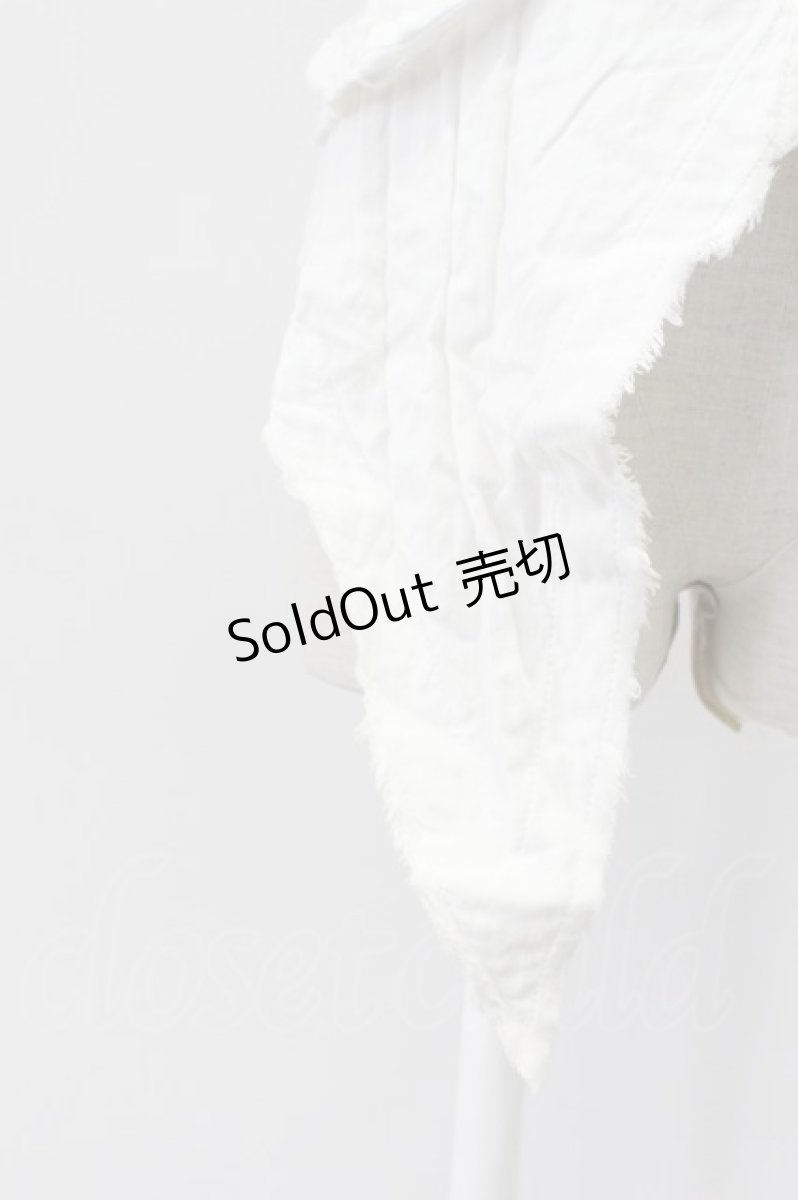 画像7: BPN FOR MEN / 肋骨風ノースリーブガーゼシャツ M ホワイト T-26-03-16-003-GO-BL-SA-ZT (7)