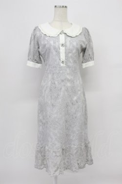 画像1: evelyn / パール襟レースワンピース  グレー T-26-03-16-029-LO-OP-SA-ZT