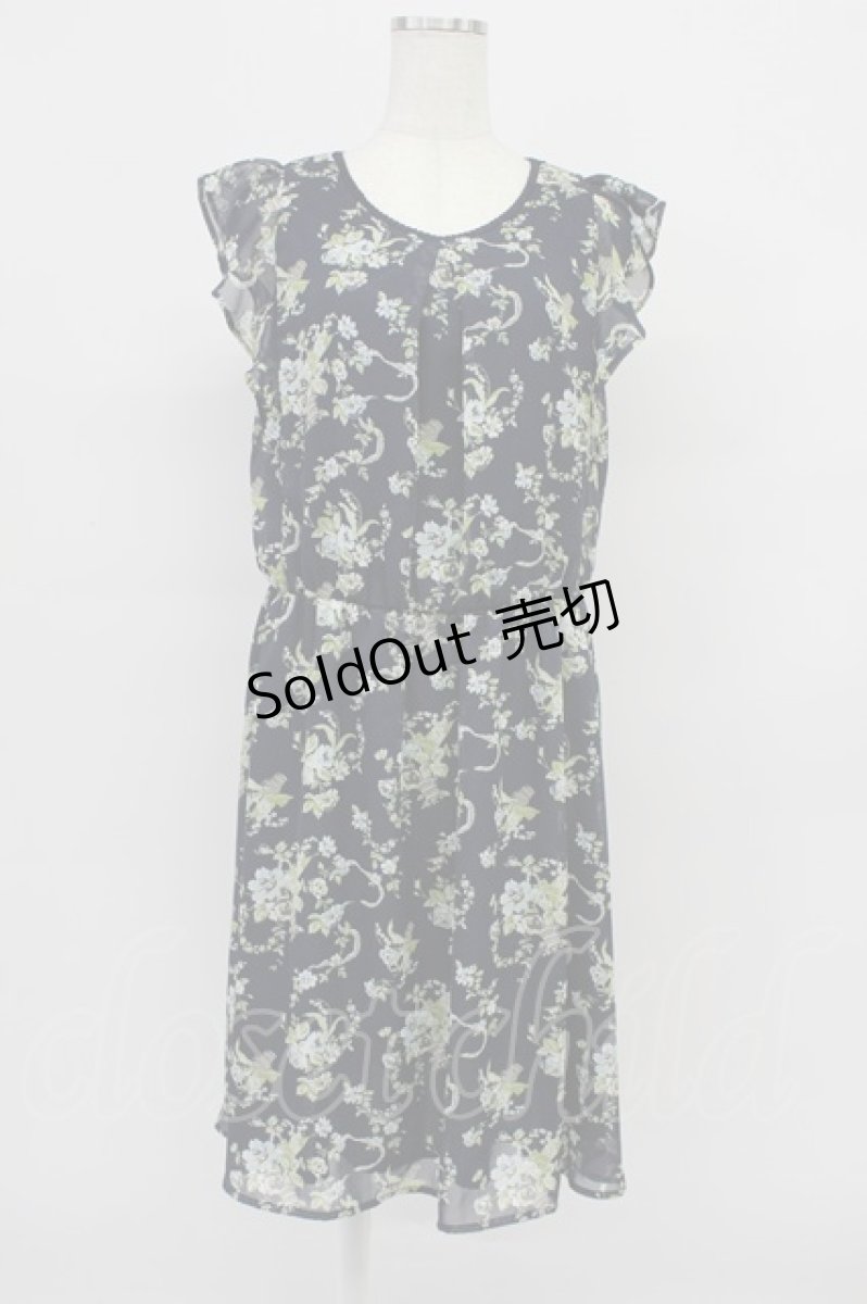 画像1: axes femme / 花柄ワンピース  ネイビー T-26-03-16-030-AX-BL-IG-ZT648 (1)