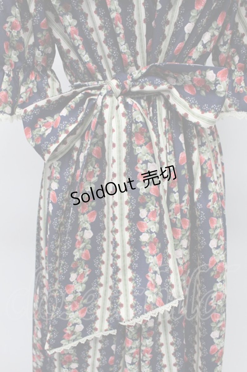 画像4: axes femme kawaii / ローズベリーガーデンワンピース M ネイビー T-26-03-16-031-AX-OP-SA-ZH (4)