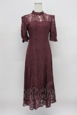 画像1: EATME / メイドライクレースワンピース S バーガンディ T-26-03-16-032-LO-OP-SA-ZT648 (1)