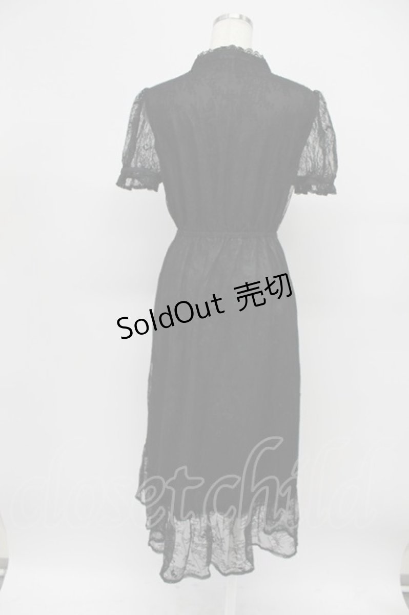 画像2: evelyn / ハートボタンレースワンピース  黒 T-26-03-16-033-LO-OP-SA-ZT (2)