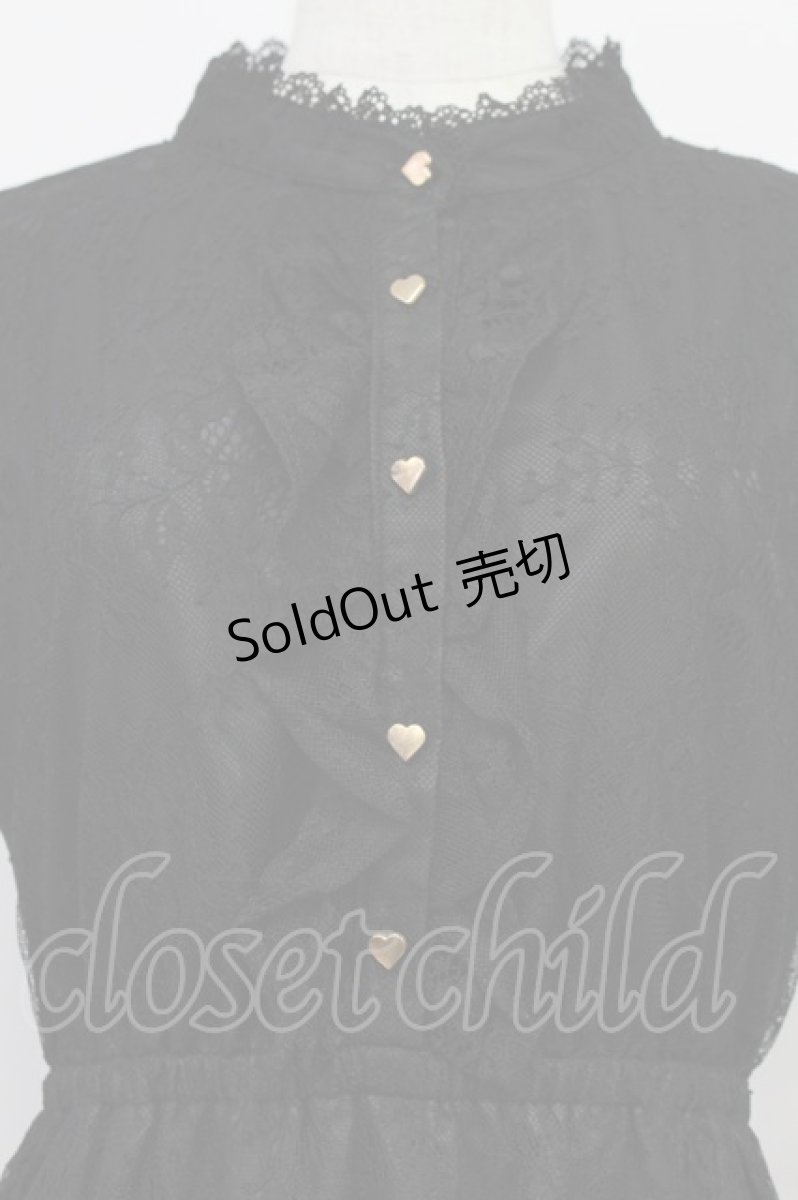 画像6: evelyn / ハートボタンレースワンピース  黒 T-26-03-16-033-LO-OP-SA-ZT (6)