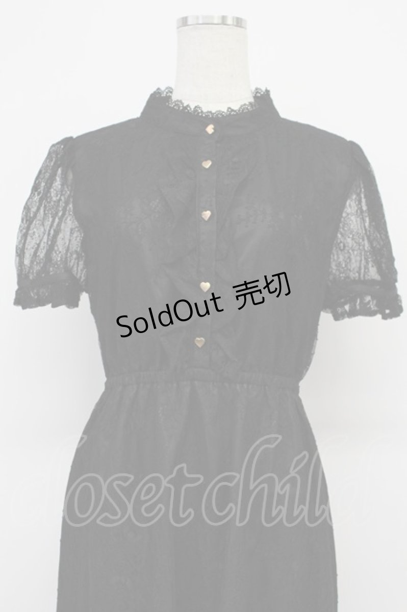 画像7: evelyn / ハートボタンレースワンピース  黒 T-26-03-16-033-LO-OP-SA-ZT (7)