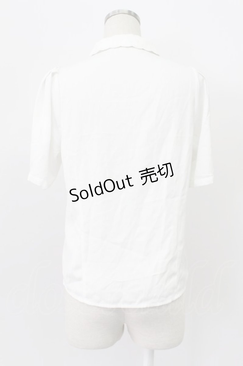 画像2: an another angelus / フォールリーフカットワークボウタイブラウス【洗える】  オフホワイト T-26-03-16-004-CA-BL-SA-ZT647 (2)