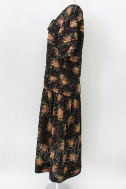 画像3: KANEKO ISAO / フルーツかご柄たくし上げワンピース  クロ T-26-03-16-034-EL-OP-OW-ZT