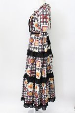 画像3: axes femme kawaii / ベアズベーカリー柄ロングワンピース M ブラック T-26-03-16-036-AX-OP-SA-ZH (3)