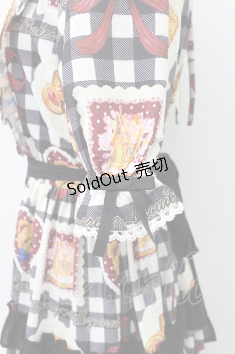 画像4: axes femme kawaii / ベアズベーカリー柄ロングワンピース M ブラック T-26-03-16-036-AX-OP-SA-ZH (4)