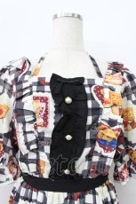 画像5: axes femme kawaii / ベアズベーカリー柄ロングワンピース M ブラック T-26-03-16-036-AX-OP-SA-ZH (5)