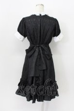 画像2: Pina sweetcollection / ローズジャガードワンピース  黒Ｘ白 T-26-03-16-038-LO-OP-SA-ZT648 (2)