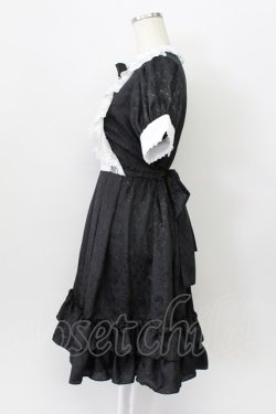 画像7: Pina sweetcollection / ローズジャガードワンピース  黒Ｘ白 T-26-03-16-038-LO-OP-SA-ZT