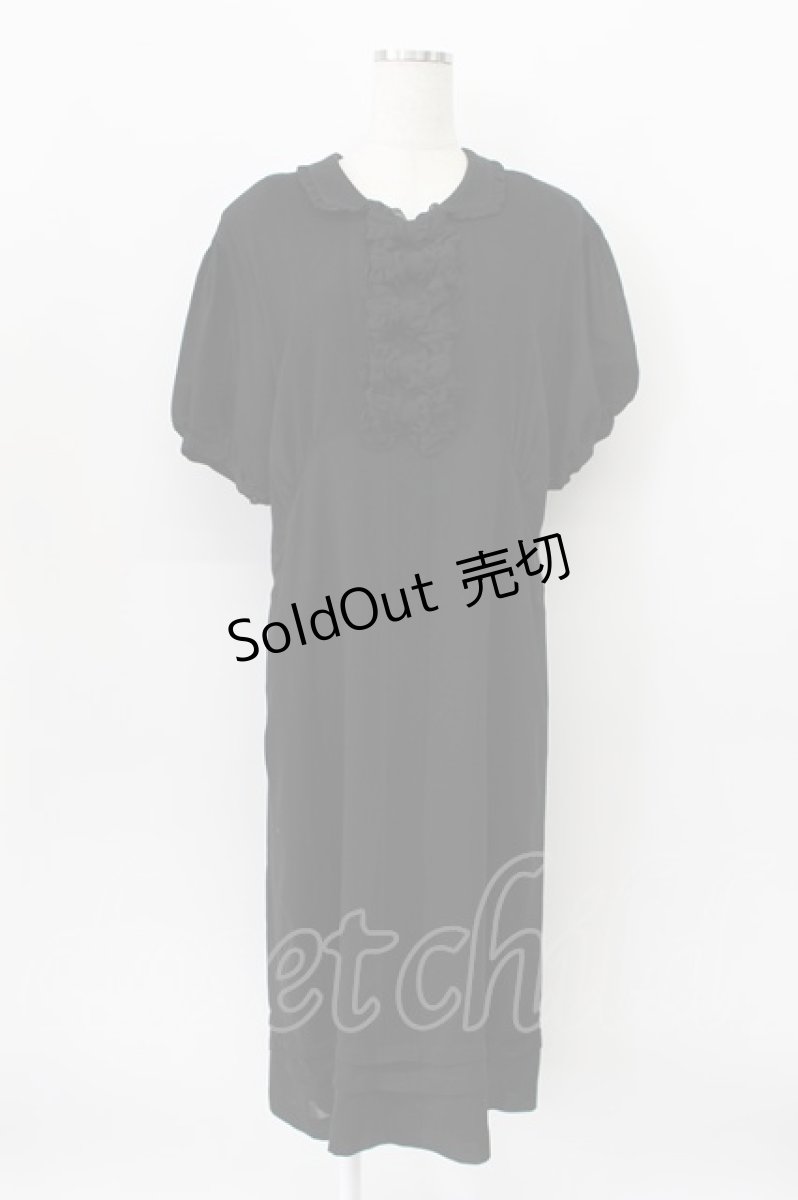 画像1: KANEKO ISAO / フリルリボン使いワンピース  クロ T-26-03-16-039-EL-OP-OW-ZT (1)