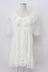 画像1: axes femme / ボリュームフリルチュニック  ホワイト T-26-03-16-040-AX-TO-SA-ZT (1)