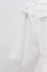 画像4: axes femme / ボリュームフリルチュニック  ホワイト T-26-03-16-040-AX-TO-SA-ZT (4)