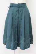 Fi.n.t / フロントボタンスカート  グリーン T-26-03-16-043-CA-SK-SA-ZT