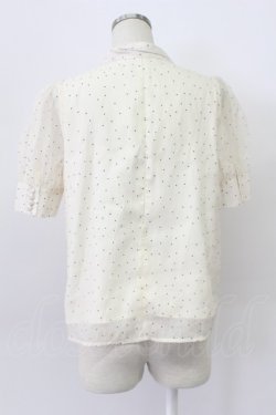 画像2: An MILLE / ドット半袖ボウタイブラウス  アイボリー T-26-03-16-006-EL-BL-SA-ZT