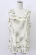 画像1: INGEBORG / ノースリーブトップス  アイボリー T-26-03-16-007-LO-TO-SZ-ZT647 (1)