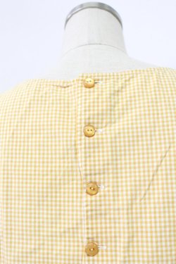 画像3: INGEBORG / ギンガム後ろボタンノースリーブブラウス  イエロー T-26-03-16-011-LO-BL-SA-ZT
