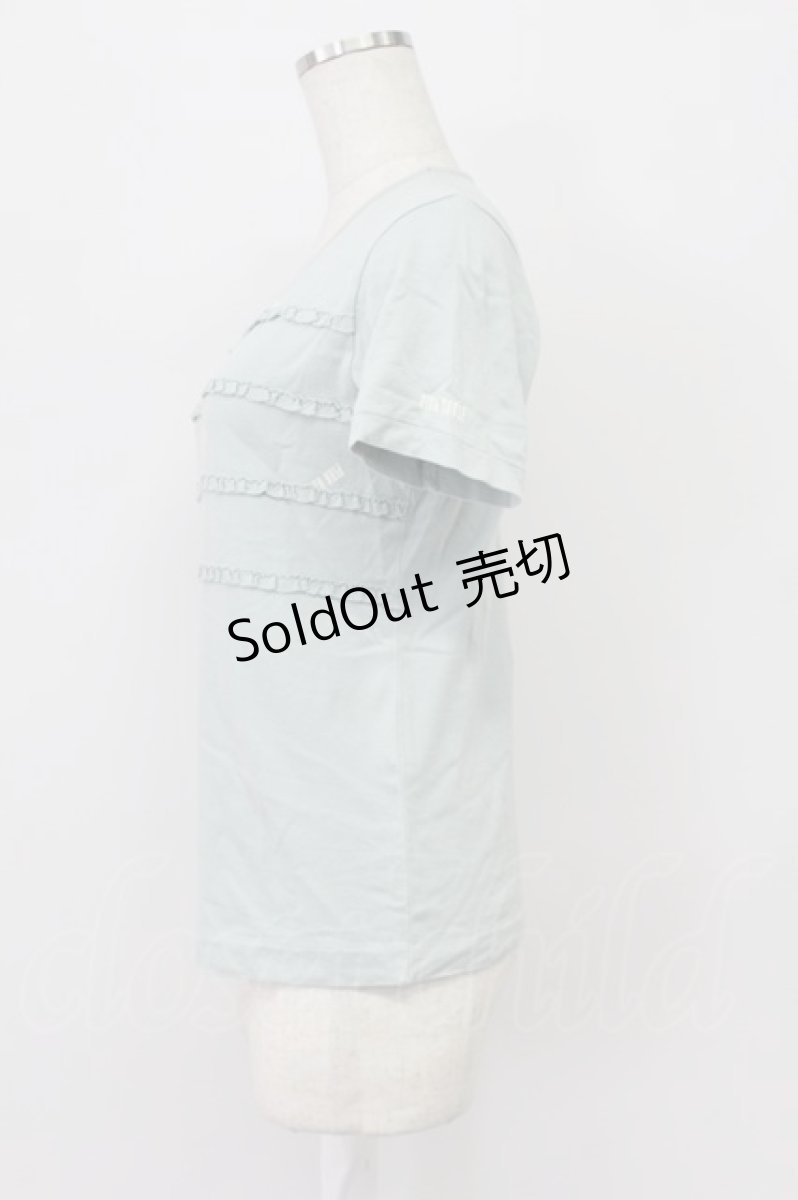 画像4: PINK HOUSE / ロゴpt&フリルTシャツ M ミント T-26-03-16-015-LO-TS-SA-ZT647 (4)