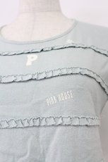 画像7: PINK HOUSE / ロゴpt&フリルTシャツ M ミント T-26-03-16-015-LO-TS-SA-ZT647 (7)