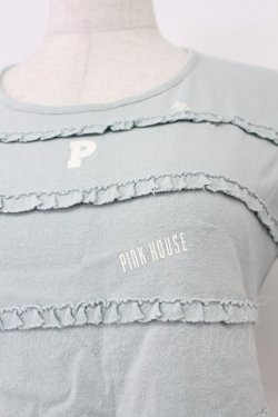 画像7: PINK HOUSE / ロゴpt&フリルTシャツ M ミント T-26-03-16-015-LO-TS-SA-ZT