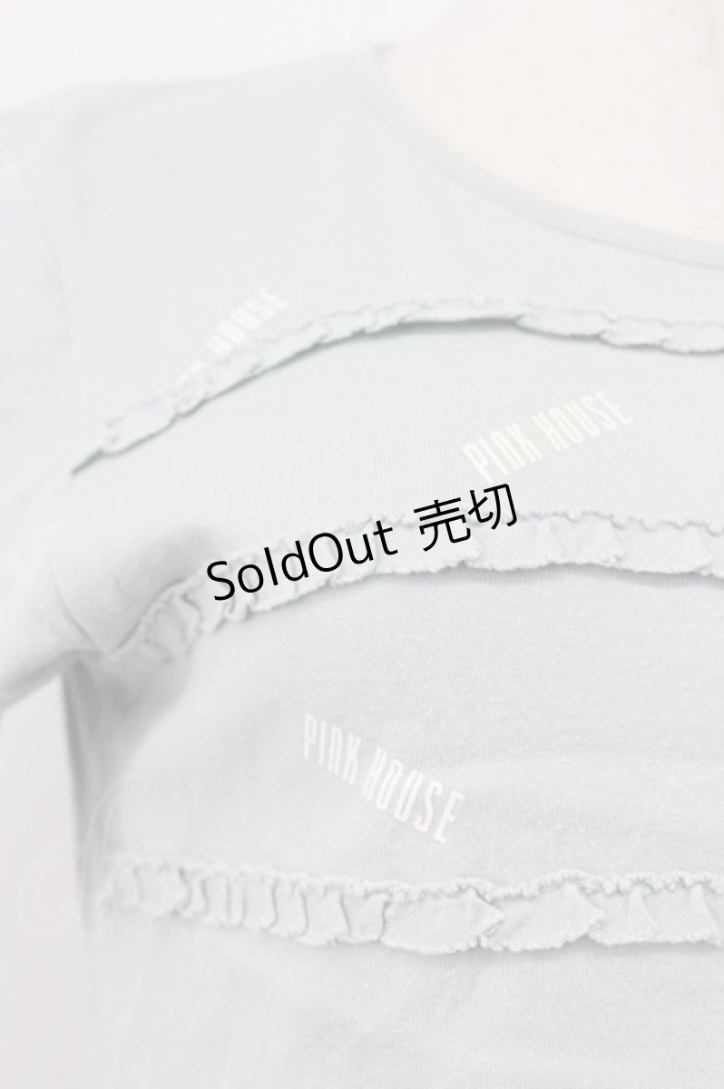 画像8: PINK HOUSE / ロゴpt&フリルTシャツ M ミント T-26-03-16-015-LO-TS-SA-ZT647 (8)