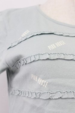 画像8: PINK HOUSE / ロゴpt&フリルTシャツ M ミント T-26-03-16-015-LO-TS-SA-ZT