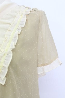 画像4: axes femme / お花ボーダードット柄チュニック M ベージュ T-26-03-17-023-AX-OP-SA-ZT